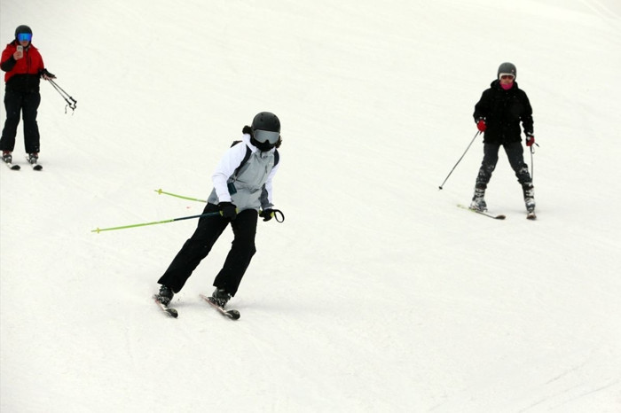 Ilgaz'da kayak sezonu ilkbaharda da sürüyor