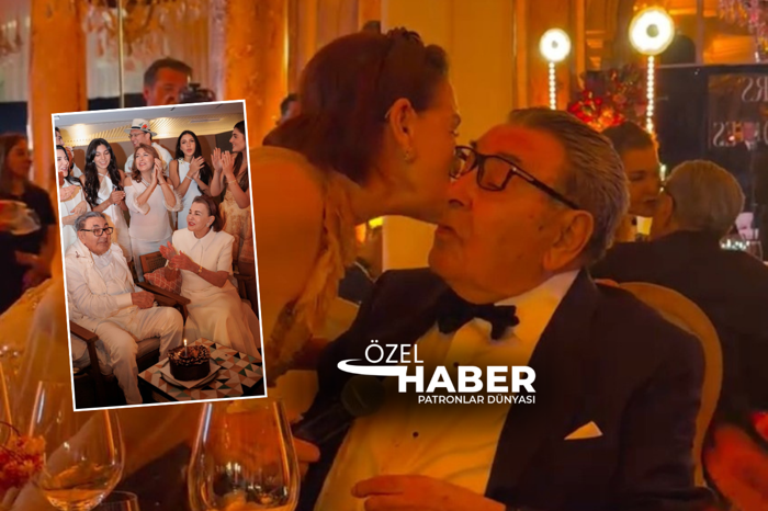 Aydın Doğan’a eşi Sema Doğan’ın 90’ncı yaş hediyesi öpücük oldu
