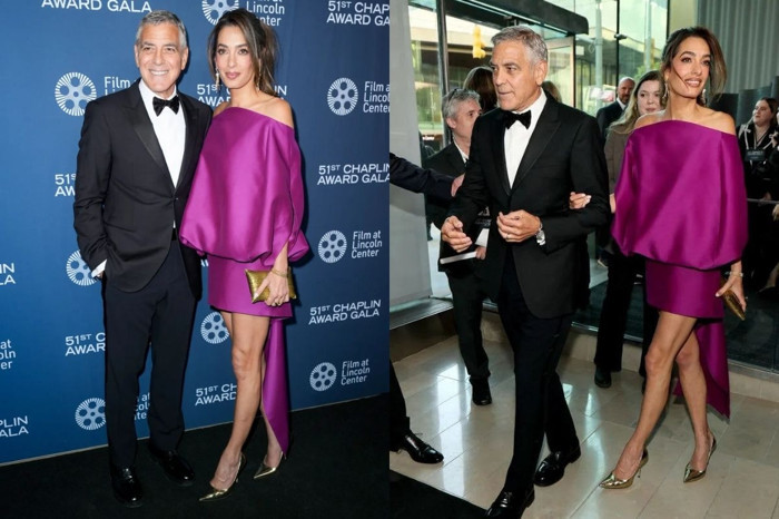 51'inci Chaplin ödülünü alan George Clooney'e eşi Amal eşlik etti