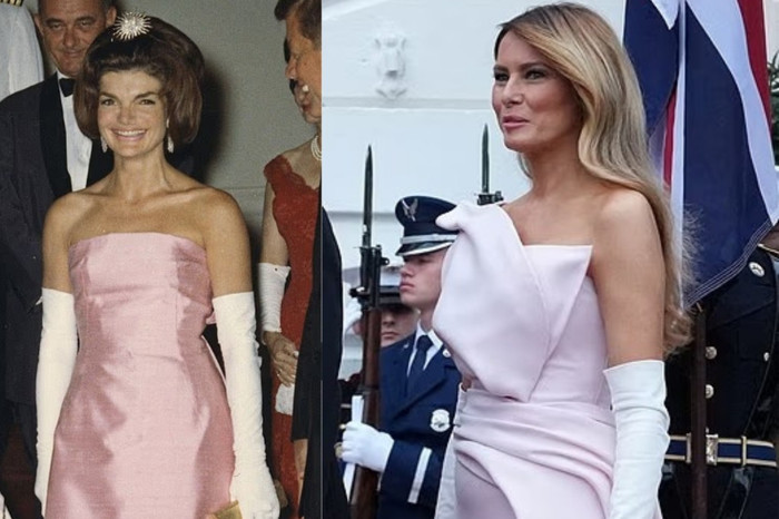 Melania Trump devlet yemeğinde Dior elbisesiyle dikkat çekti, Jackie Kennedy'ye benzetilesi peşinden geldi