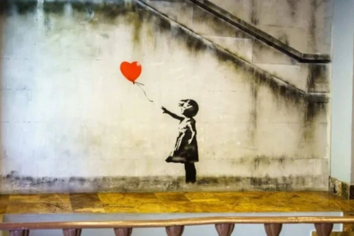 Banksy’nin "Girl and Balloon on Found Landscape" eserine 18 milyon dolarlık rekor teklif