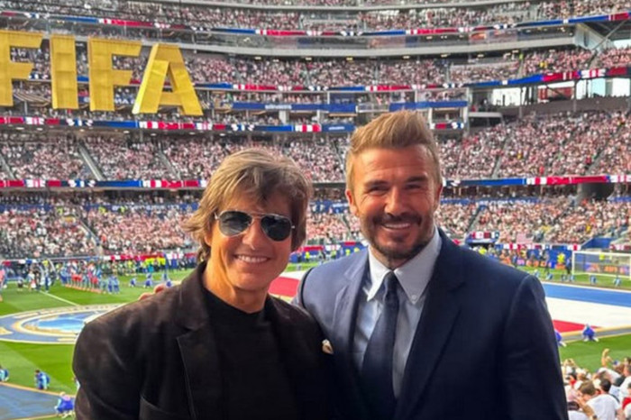 David Beckham ve Tom Cruise, Amerika Birleşik Devletleri'nde başlayan Dünya Kupası'nda yan yana