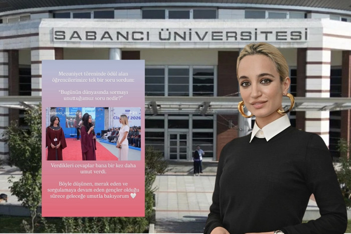Melisa Sabancı Tapan fakülte birincilerine, ‘Bugünün dünyasında sormayı unuttuğumuz soru nedir’ diye sordu