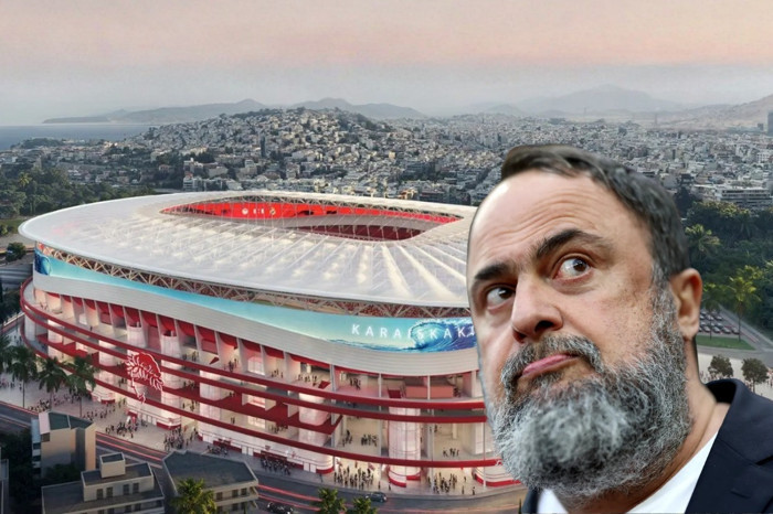 Armatör, medya patronu Yunan iş insanı Marinakis, hükümeti eleştirip Olimpiakos için 250 milyon euroluk stat projesini açıkladı