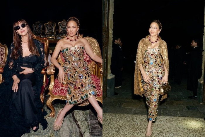Dolce&Gabbana defilesinde JLo ve Monica Bellucci buluştu