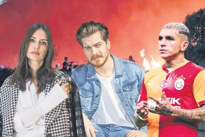 Milas'taki yangın ünlü isimlerin evlerine sıçradı, Çağatay Ulusoy, Yasemin Ergene ve Lucas Torreira'nın bulunduğu sitede büyük hasar oluştu