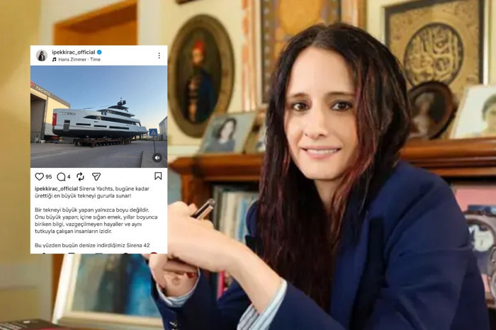 İpek Kıraç, henüz denize indirmeden satışını gerçekleştirdiği Sirena 42'yi müşterisine duygusal sözlerle uğurladı