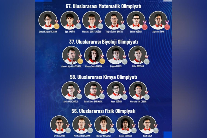Türk öğrenciler 4 büyük uluslararası bilim olimpiyatında 19 madalya kazandı