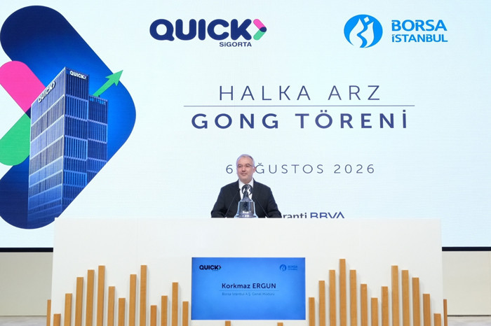 Borsa İstanbul'da gong halka arz süreecini tamamlayan Quick Sigorta için çaldı