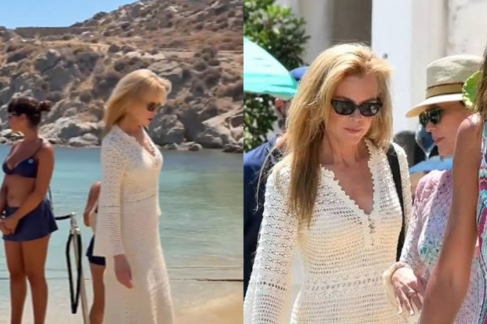Nicole Kidman, Mikonos'ta yazın tadını çıkarıyor