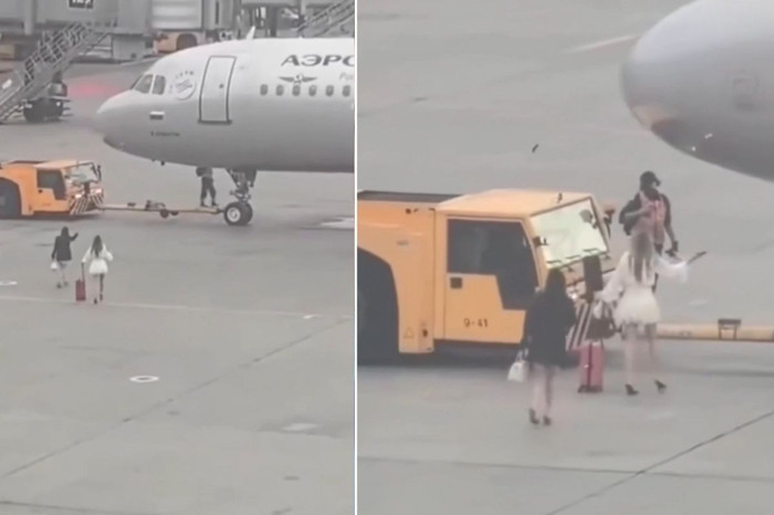 Moskova'da uçağı kaçıran iki yolcu, aprona çıkarak uçağı durdurmaya çalıştı