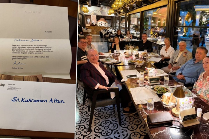 Rahmi Koç'tan kalkan balığı için teşekkür mektubu