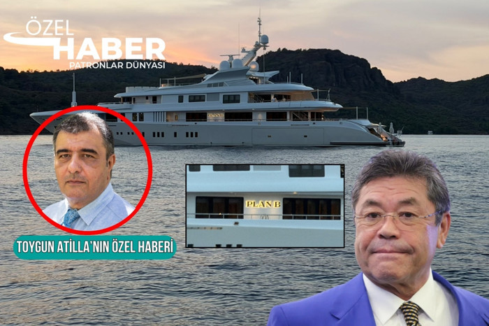 Ömer Koç'un Söğüt'e demirleyen Meserret III'ünden sonra Marmaris'e doğru seyrederken rastladığım D-Maris'in 73 metrelik süperyatı PLAN B kimin?
