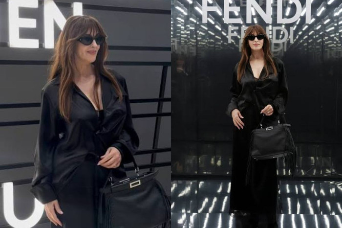Monica Bellucci, Fendi defilesi için Milano'da