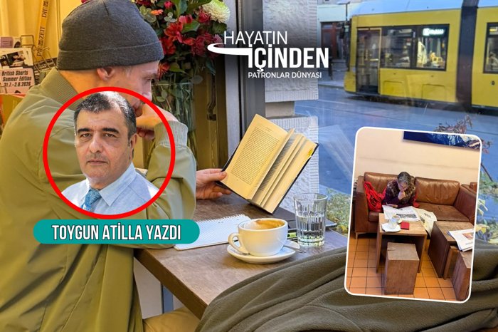 Berlin'de bir sabah, kafede kitabına dalmış bir adam, gazetesini okuyan kadın, sarı tramvaylar ve hayatın asıl zenginliği üzerine düşünceler