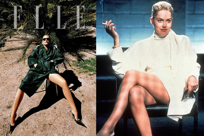 Sharon Stone'dan 34 yıl sonra yeniden Temel İçgüdü pozu