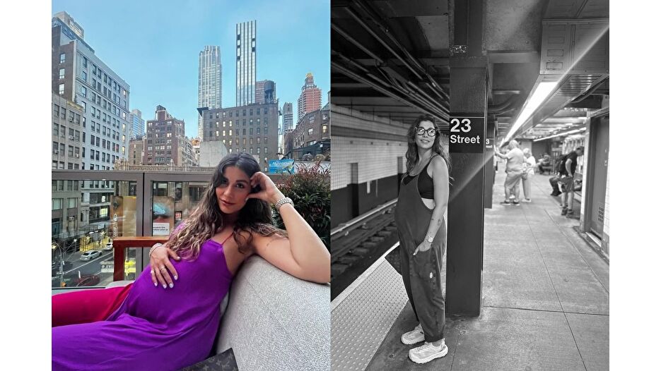 Zeynep Mayruk, New York'tan paylaştı: Karnı burnunda