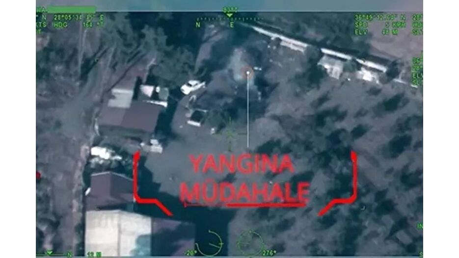 Bayraktar TB2 tespit etti, yangını önledi