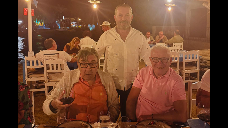 Aydın Doğan ile Ertuğrul Özkök Bodrum'da hasret giderdi