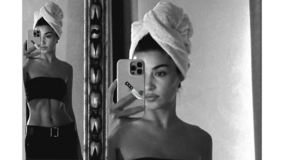 Hande Erçel'den karın kası şovu