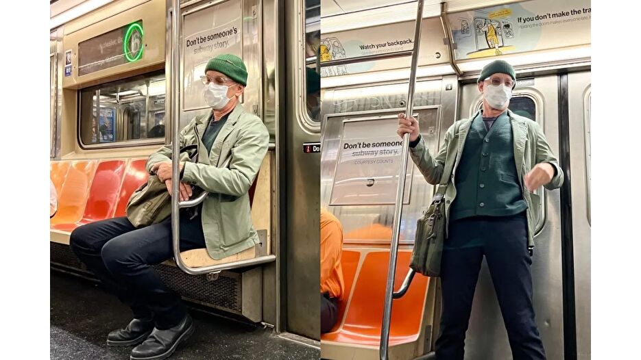 Hollywood yıldızı Tom Hanks, New York metrosunda görüldü