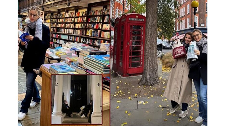 Pınar Sabancı Londra'da kitapçı gezintisinde