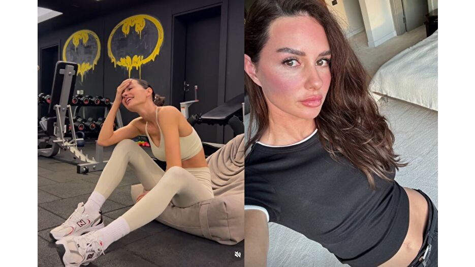 Yasemin Ergene'den spor sonrası kaslı poz