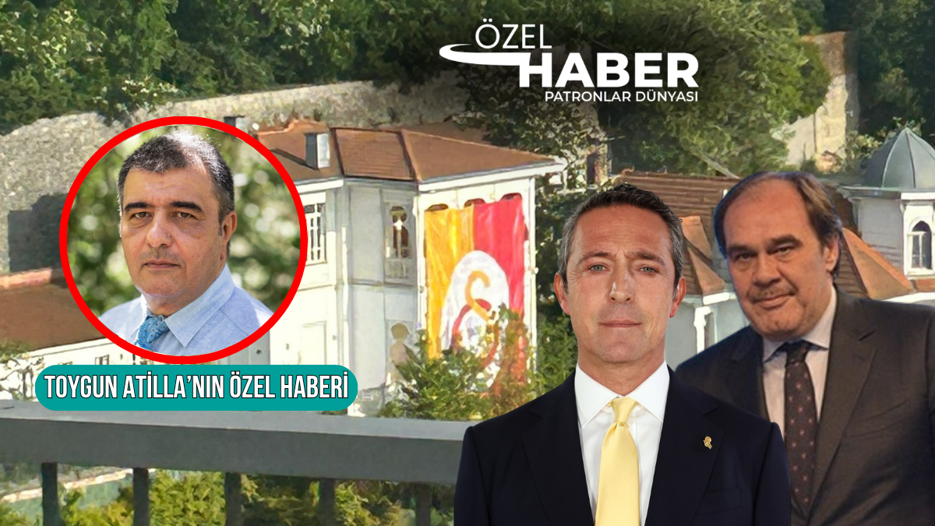 Koç ve Demirören'i karşılayan bayrak