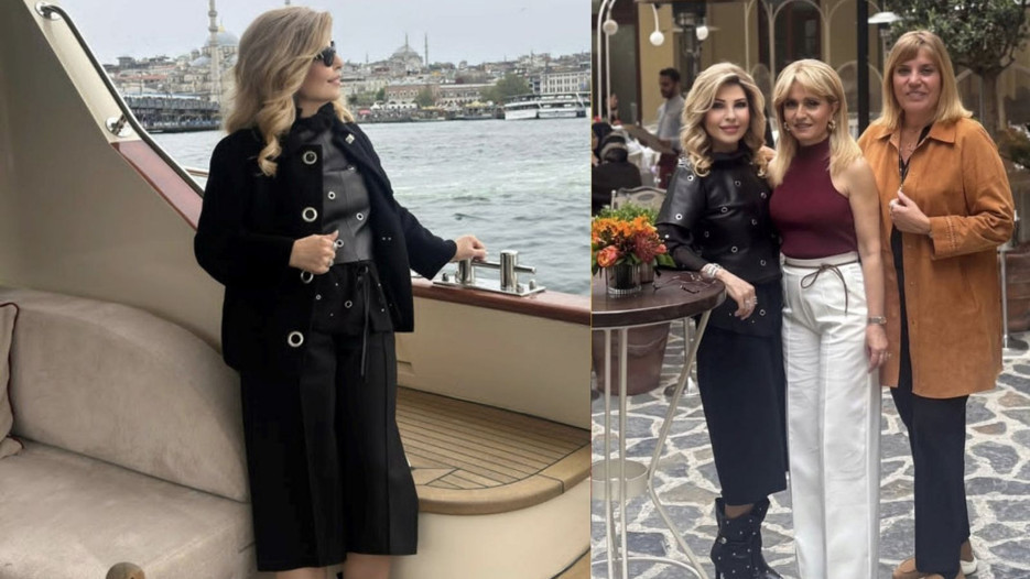 Neslihan Sabancı yalısından davete tekneyle gitti