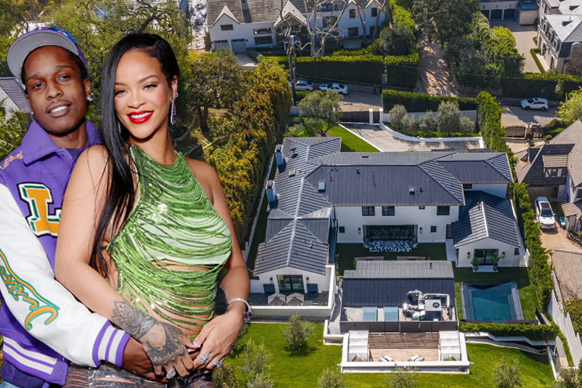 Rihanna'nın Rapçi sevgilisi A$AP Rocky ile paylaştığı 13,8 milyon dolarlık Beverly Hills’teki malikanesi büyülüyor