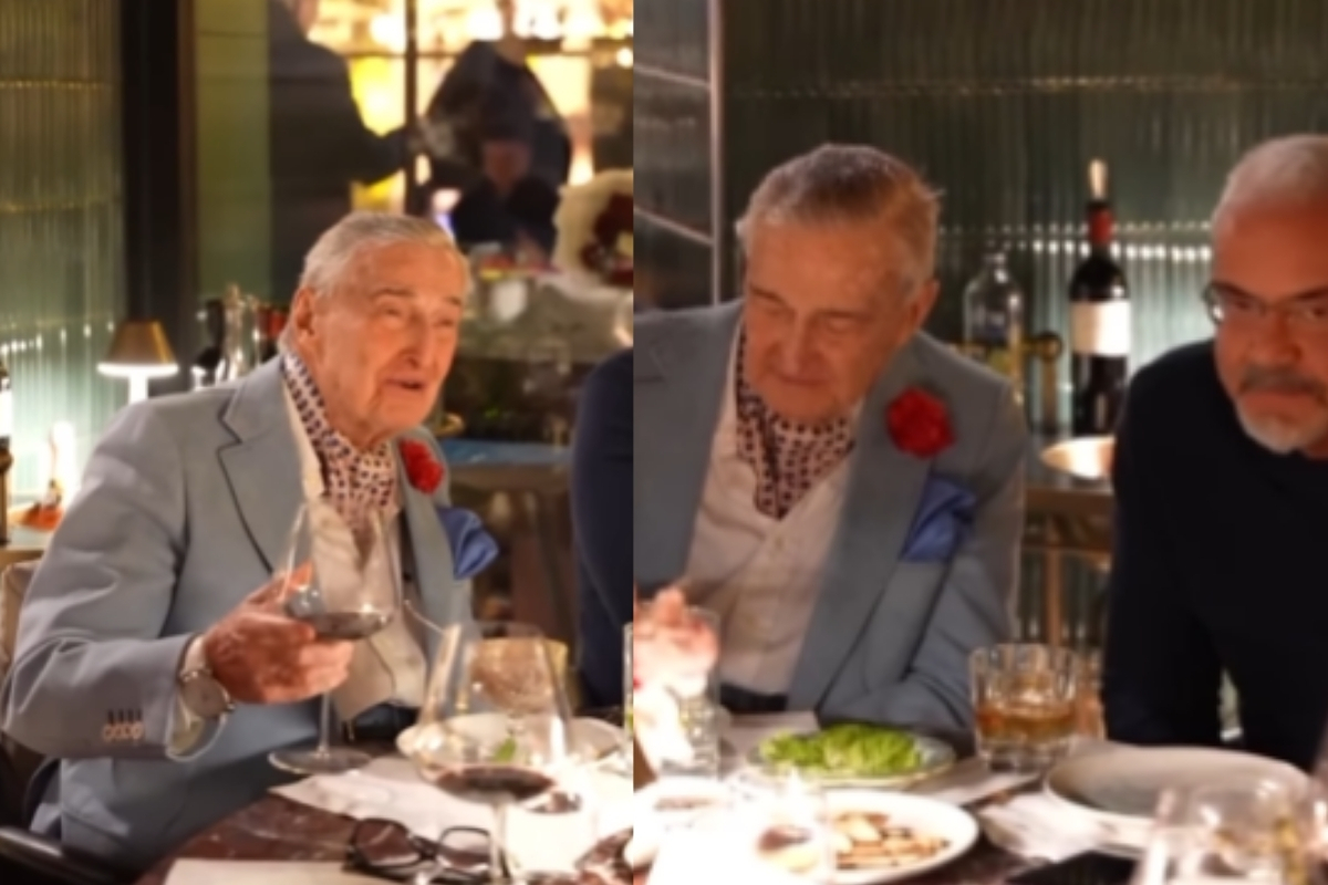 Koç Holding Onursal Başkanı Rahmi Koç'un yemek şıklığı çok beğenildi
