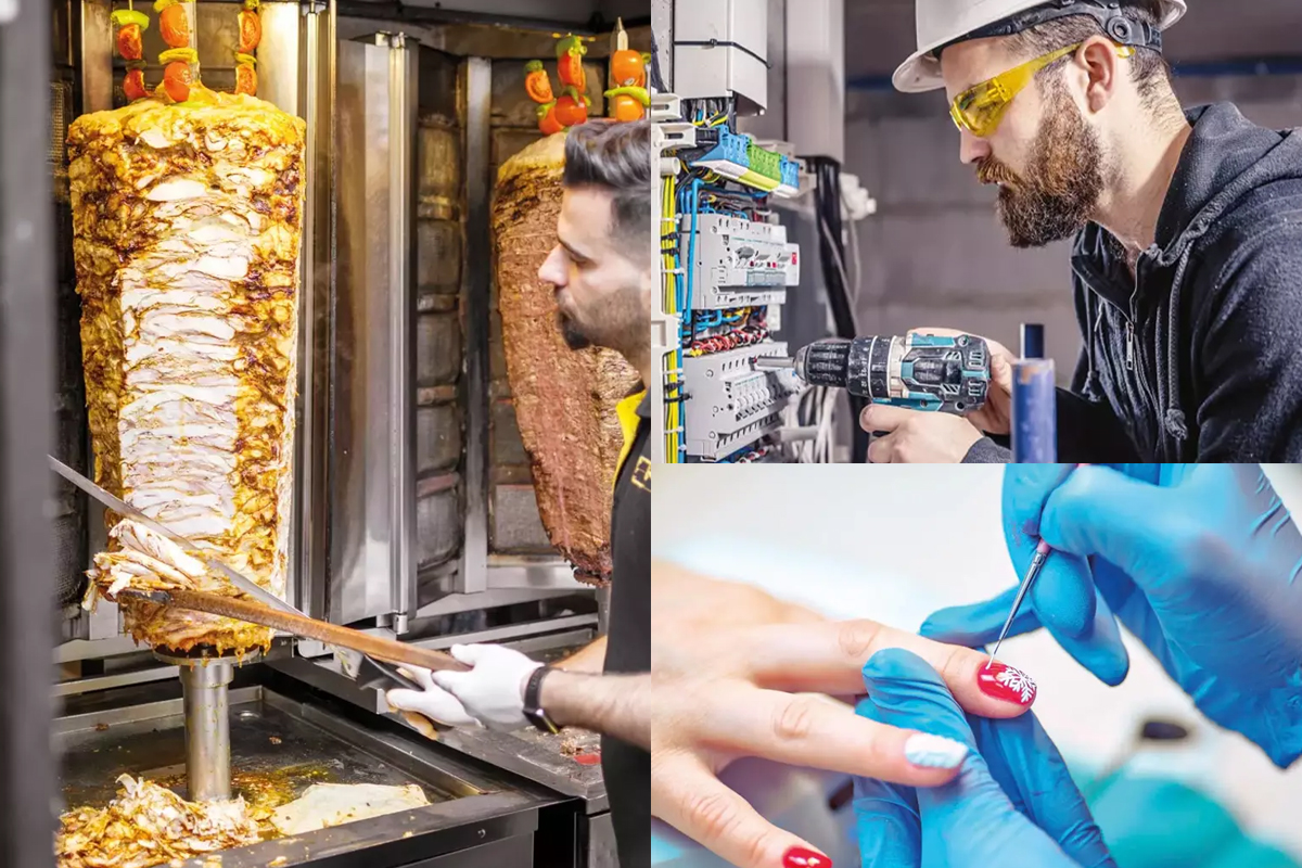 Döner ustası, protez tırnak uzmanı ve elektrikçi için haftalarca bekliyorlar... İşverenler onlar için sıraya girdi