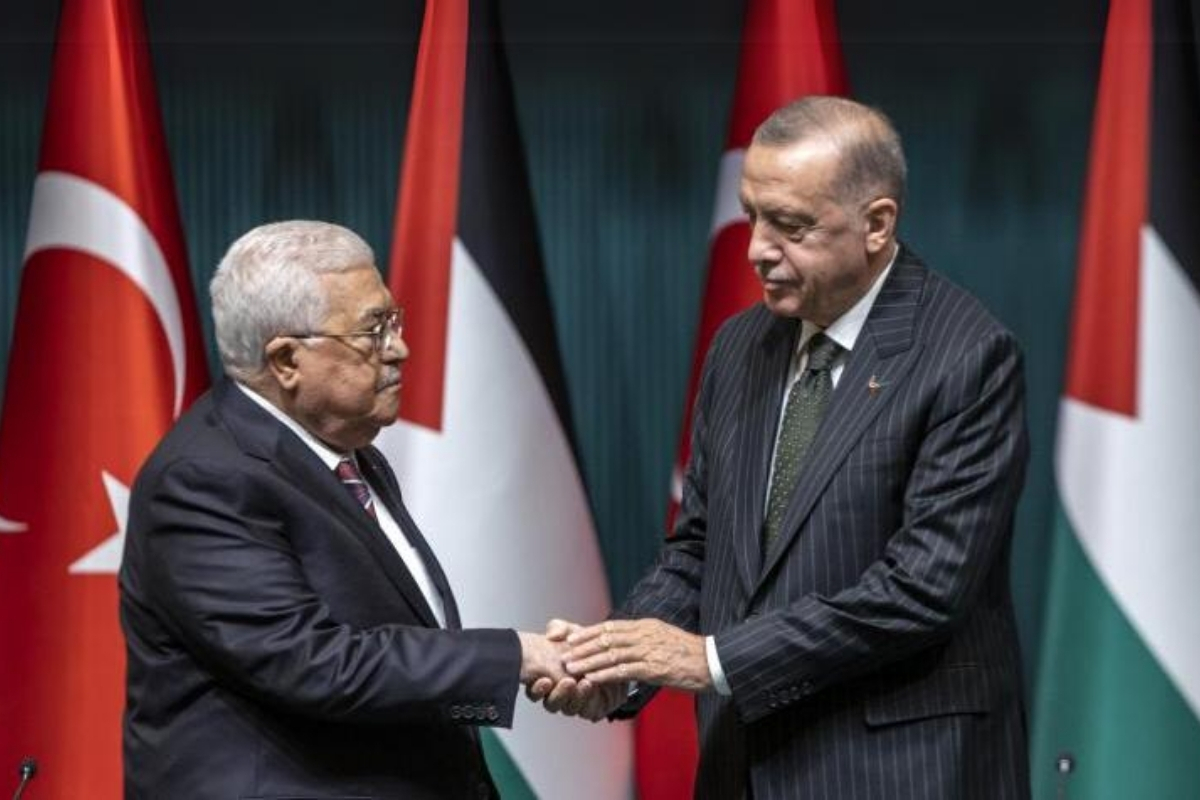 Cumhurbaşkanı Erdoğan, Filistin Devlet Başkanı Abbas ile görüştü