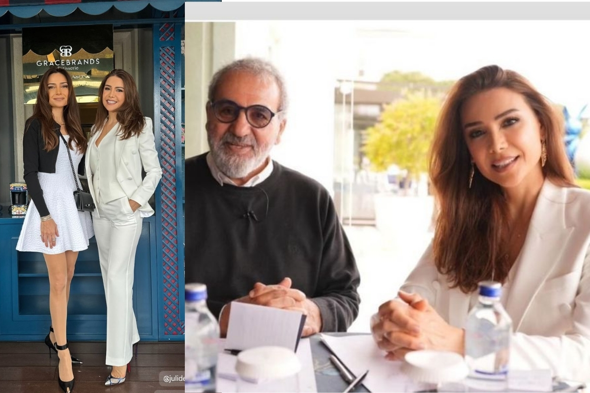 Aslıhan Koruyan Sabancı'nın sanat turu, siyah beyaz şıklığı