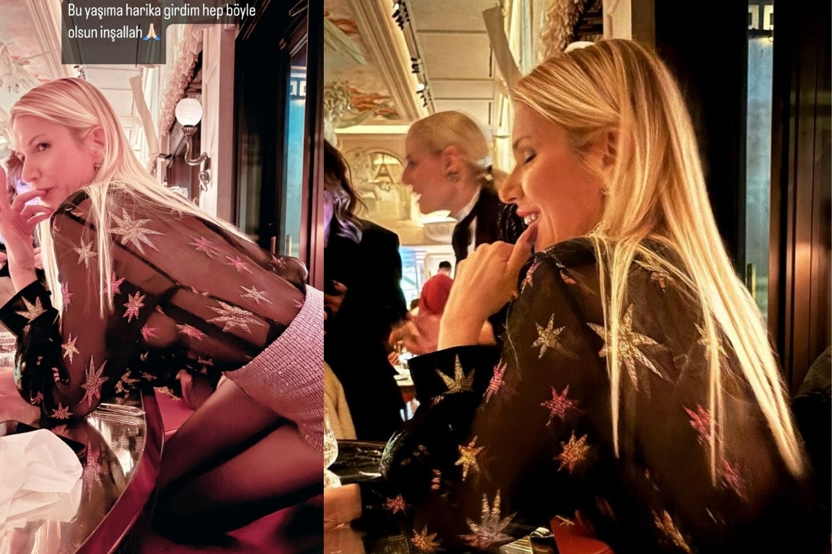 Derin Mermerci'nin transparan doğum günü şıklığı