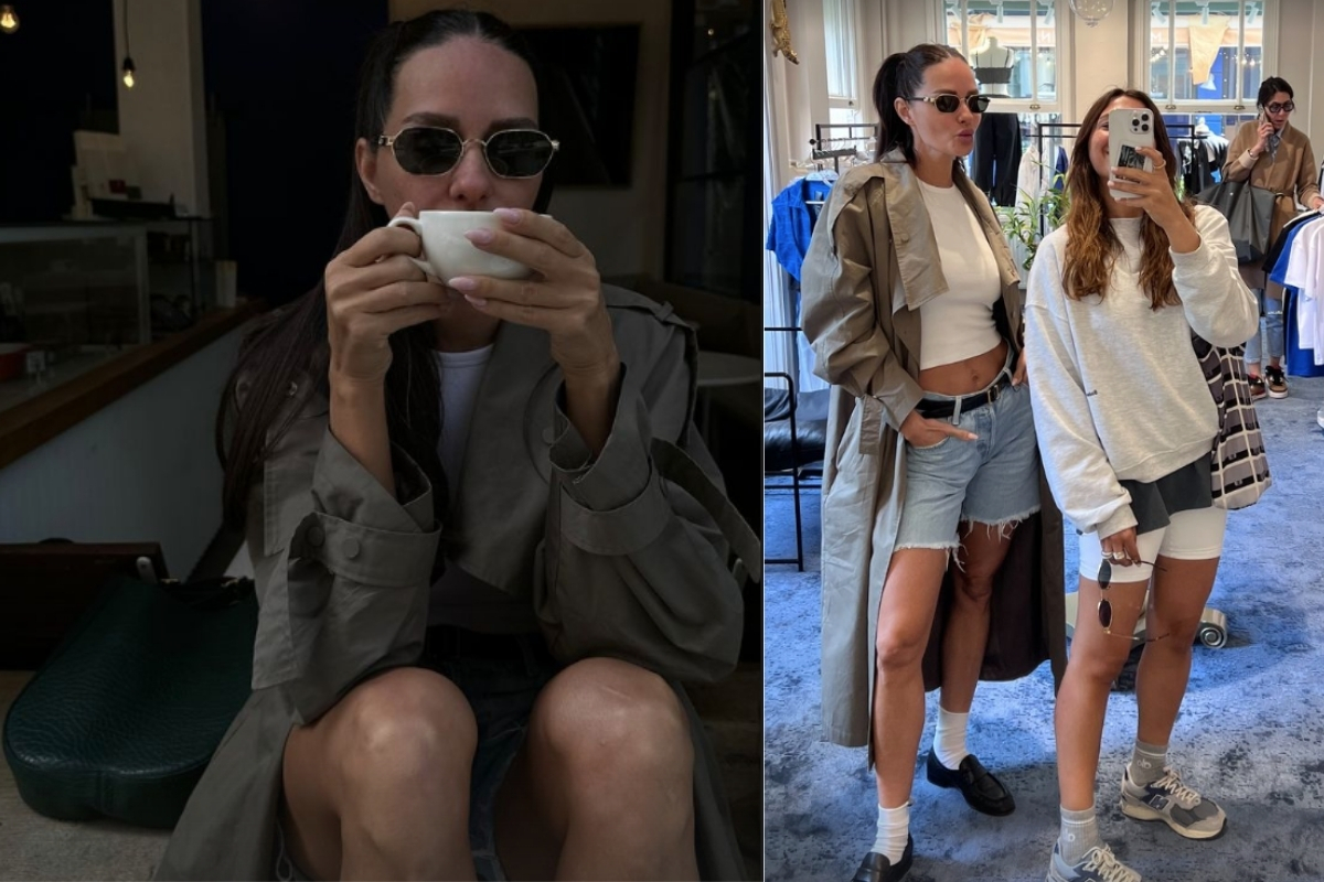 Yasemin Özilhan'ın alışverişte ayna pozu