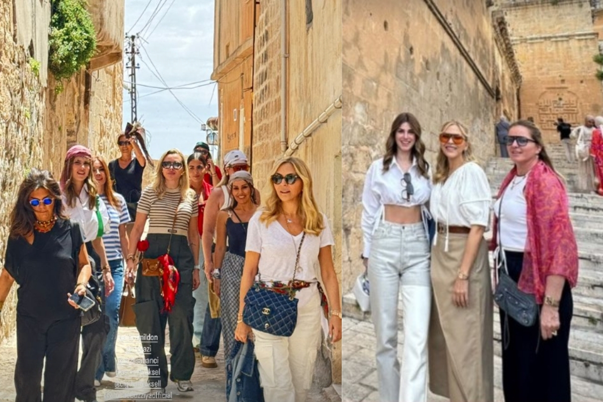Arzu Sabancı gelini Nazlı Sabancı ve dostlarıyla Mardin turunda