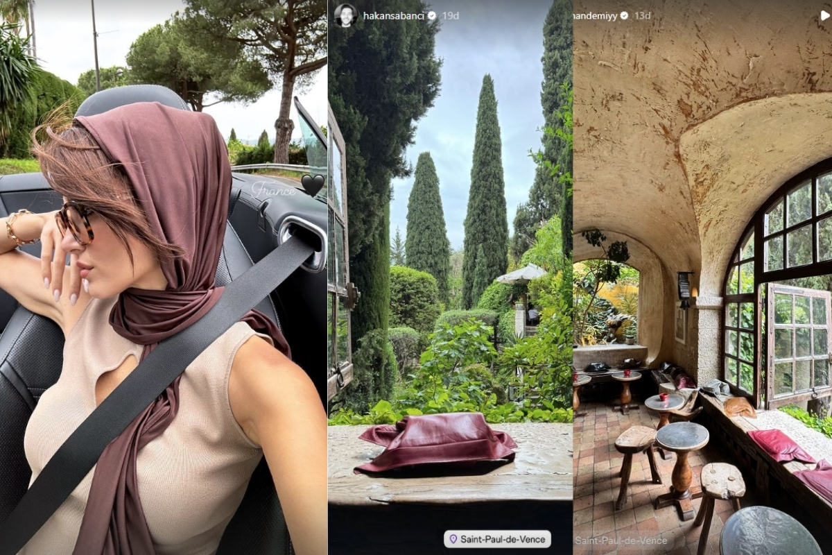 Hande Erçel'den 'siyah kalp'li Fransa pozu