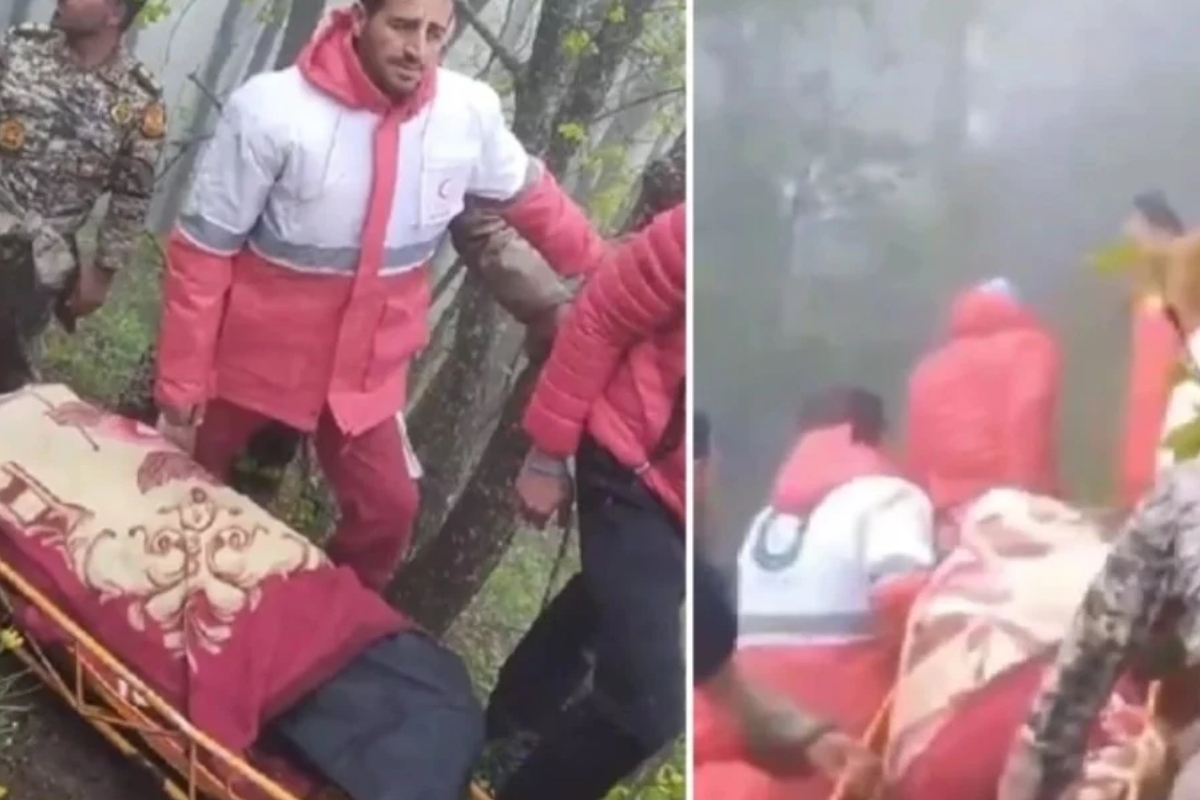 Cumhurbaşkanı Reisi'nin öldüğü kazadan yeni görüntüler
