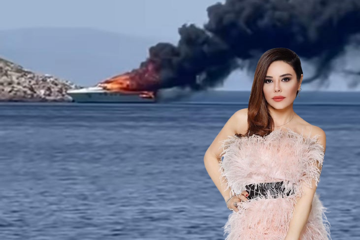 Esra Balamir, Datça’da yanan tekneden zor kurtuldu