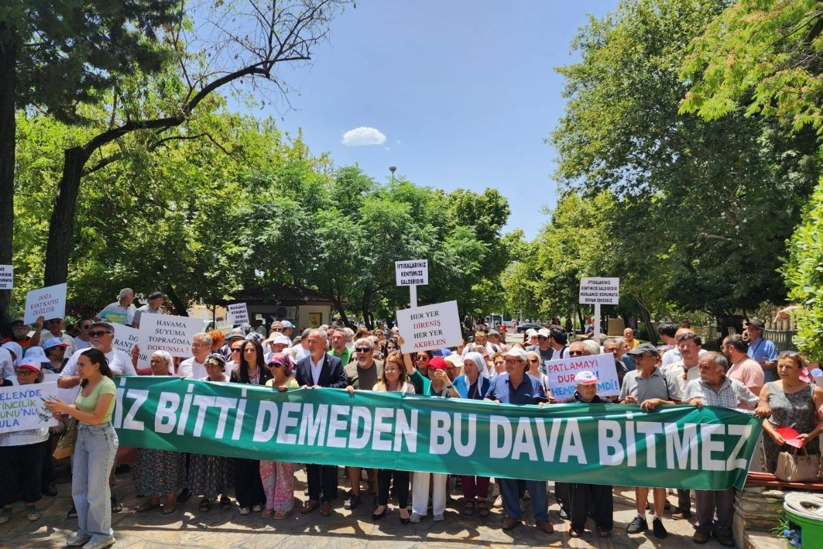 Akbelen davası öncesi köylülerden ve çevrecilerden eylem