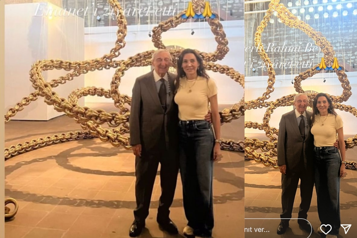 Rahmi Koç, Vuslat Doğan Sabancı'nın 'Emanet' sergisini ziyaret etti