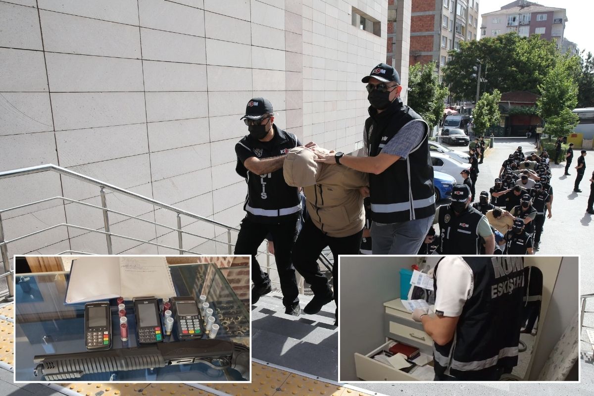 Eskişehir'de tefecilik operasyonunda 12 şüpheli yakalandı
