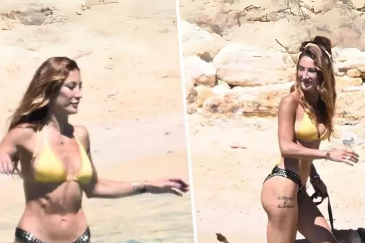 Merve Oflaz ile köpeği Kızım'ın plaj keyfi