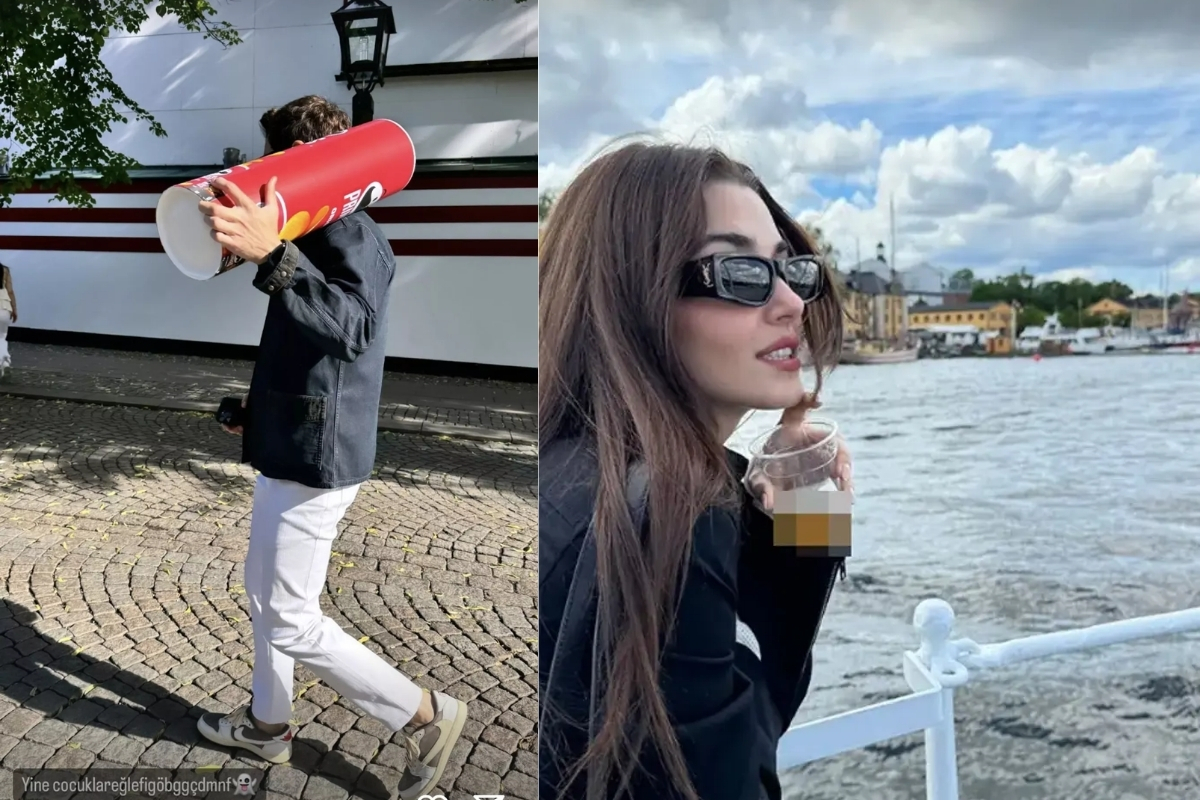 Hande Erçel ile Hakan Sabancı serin Stockholm'de tatildeler