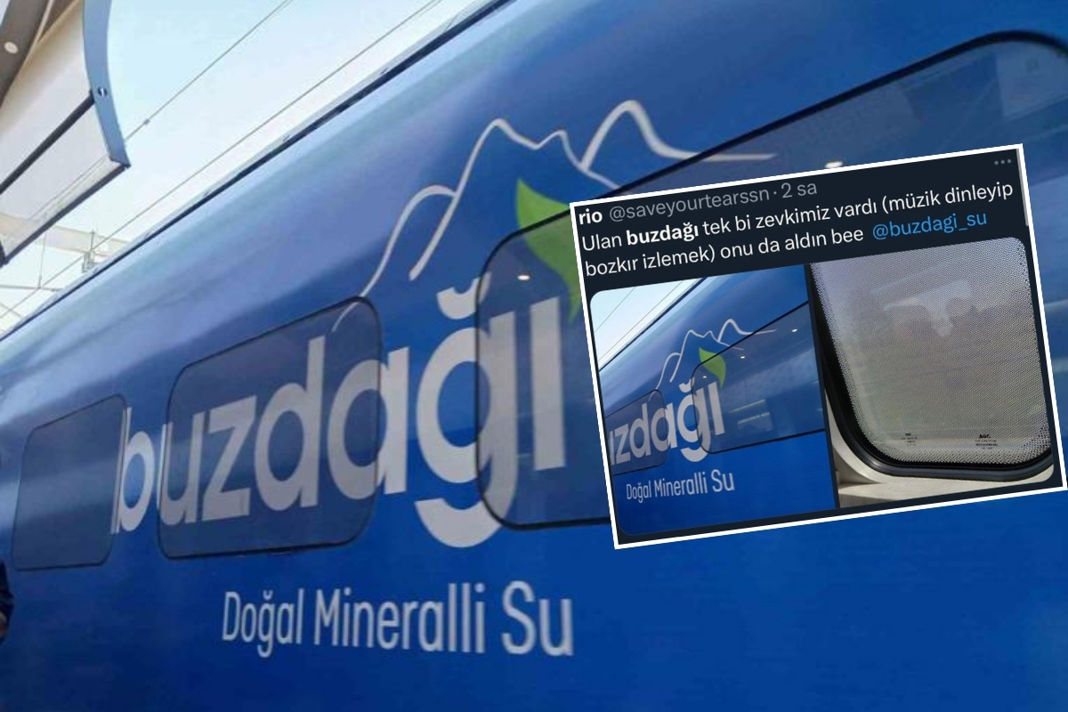 Bir sosyal medya kullanıcısı tren yolculuğu manzarasını kapatınca Buzdağı Su markasını eleştirmişti... Firmadan açıklama geldi
