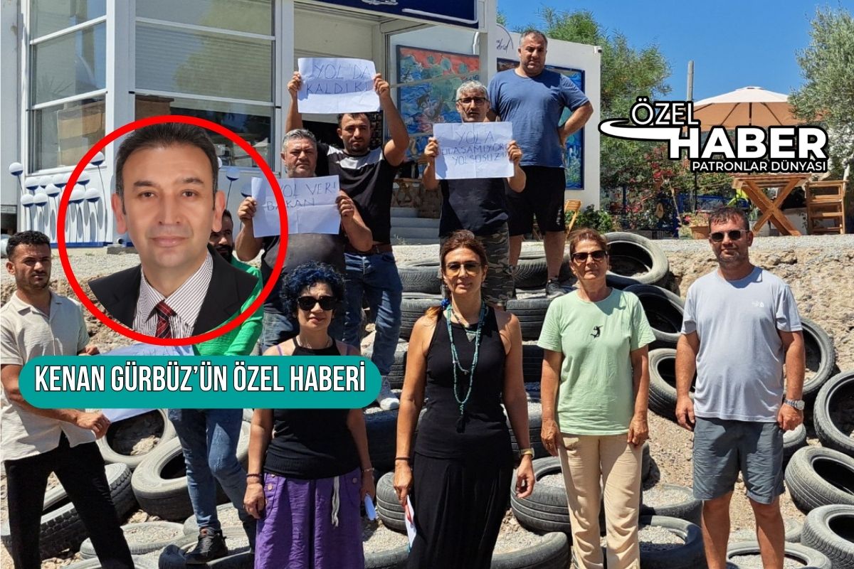 Bodrum'da 9 yıldır tamamlanamayan yol esnafı isyan ettirdi
