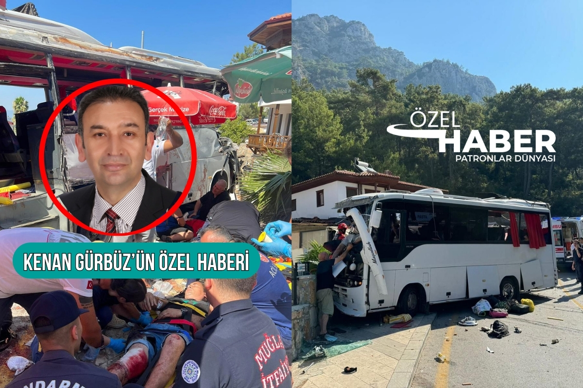 Tur otobüsü kazası: Yaralılara şemsiyeli yardım