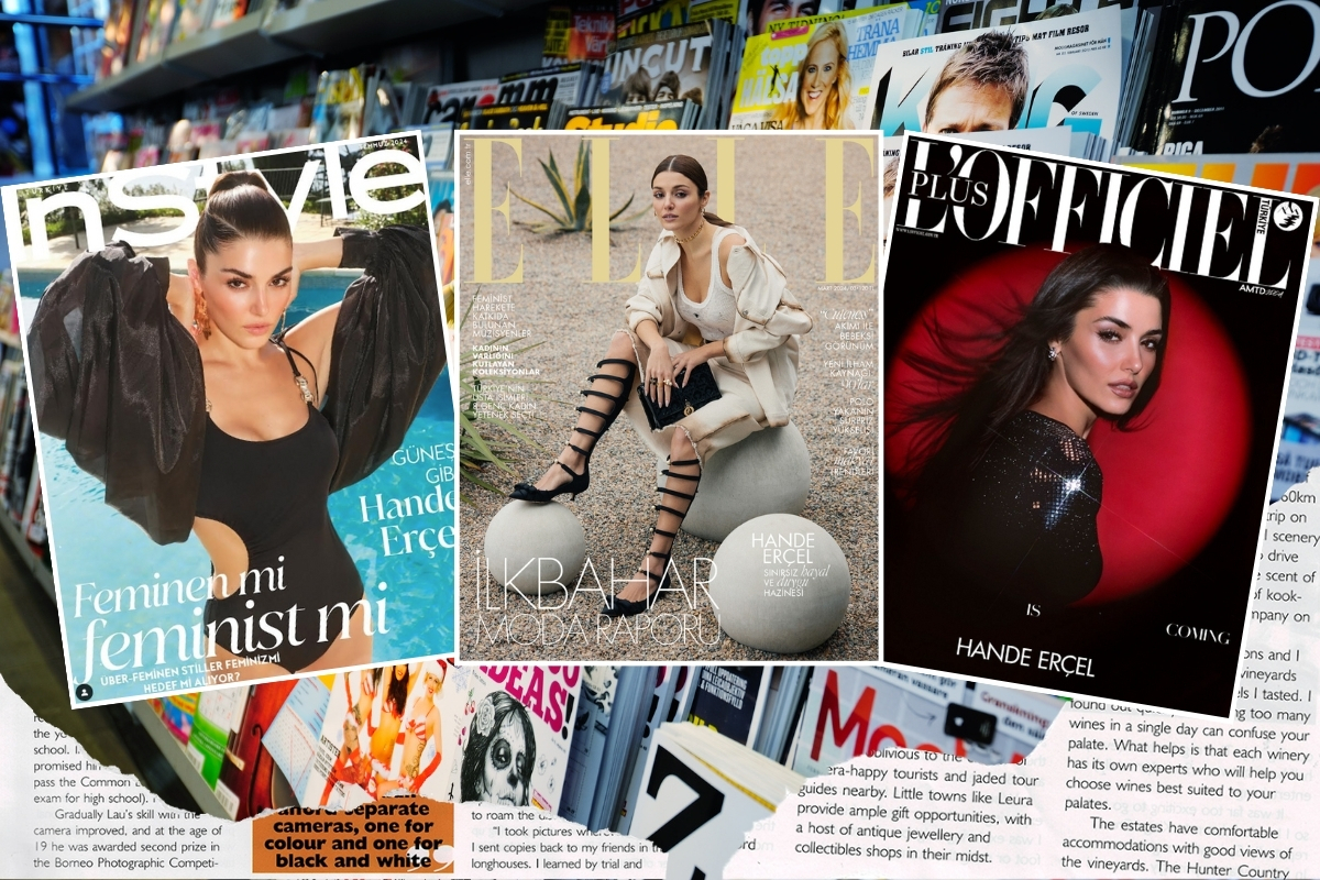 Oyuncu Hande Erçel, Elle, InStyle ve L'Officiel dergilerine kapak oldu