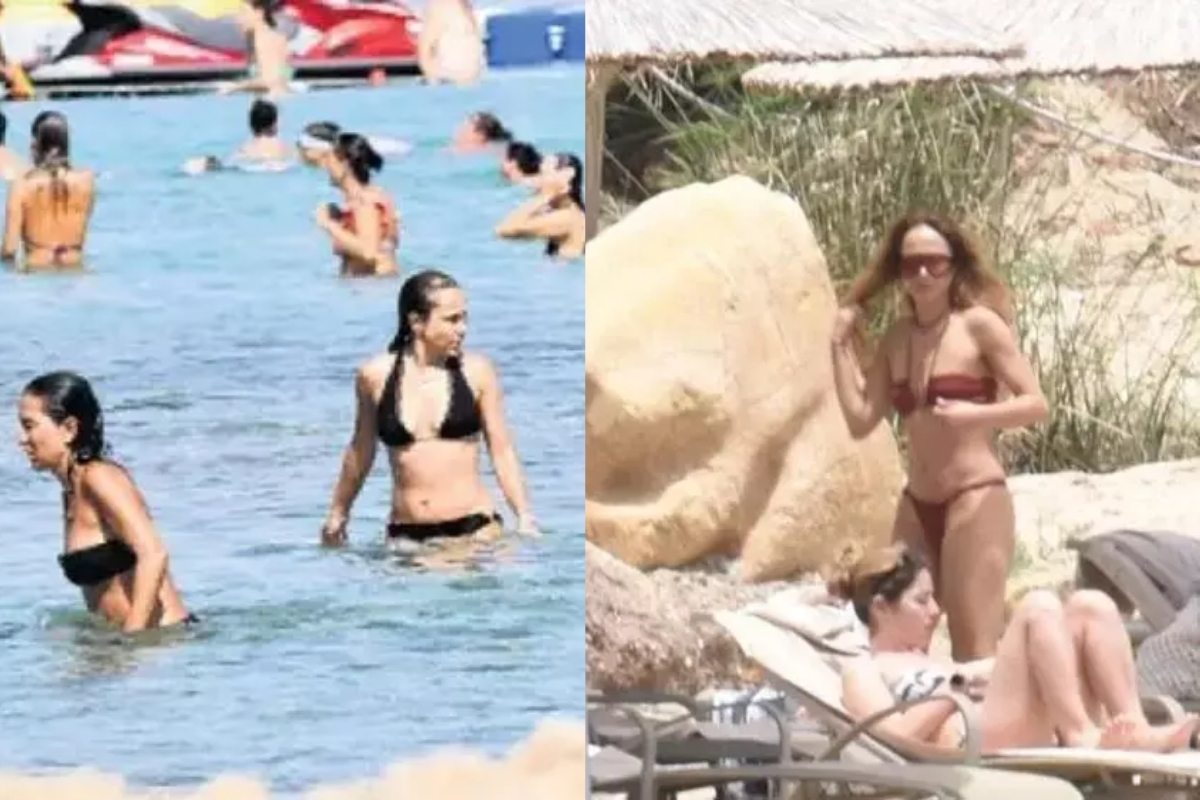 Burçin Terzioğlu plajda senaryosunu elinden bırakmıyor